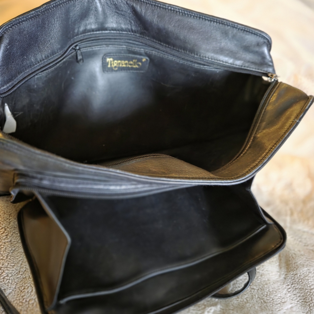 Tignanello Leather Laptop Tote, black - Picture 5 of 8